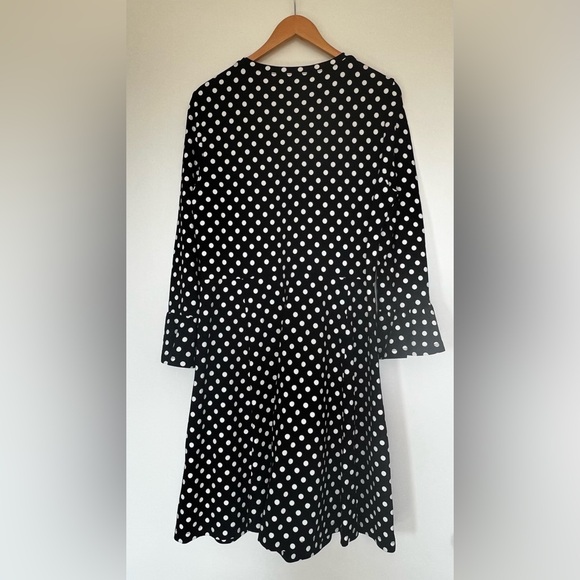 Kate Spade Lia dot ponte dress black white size XL - Picture 4 of 8